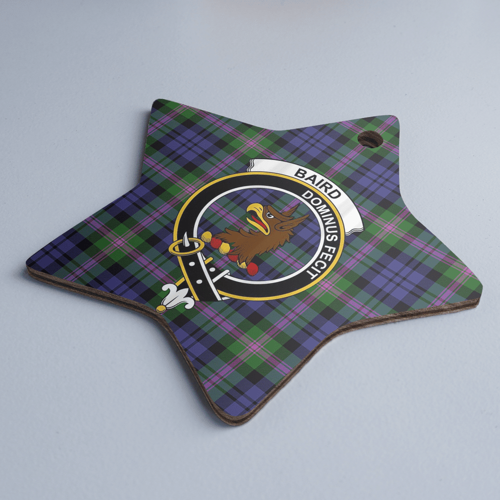 Clan Baird Modern Tartan Crest Star Ceramic Ornament DY32 Baird Modern Tartan Tartan Christmas