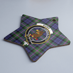 Clan Baird Modern Tartan Crest Star Ceramic Ornament DY32 Baird Modern Tartan Tartan Christmas