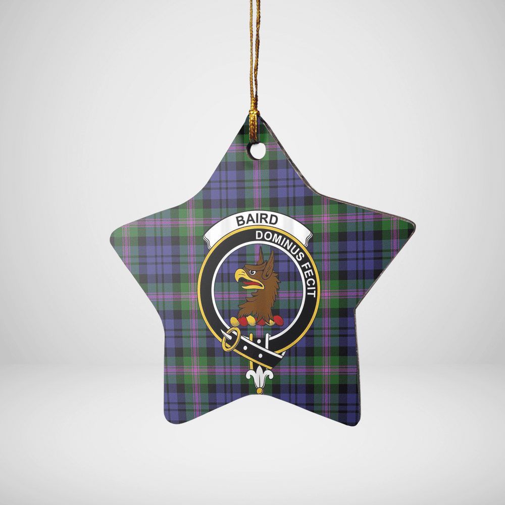 Clan Baird Modern Tartan Crest Star Ceramic Ornament DY32 Baird Modern Tartan Tartan Christmas