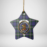 Clan Baird Modern Tartan Crest Star Ceramic Ornament DY32 Baird Modern Tartan Tartan Christmas
