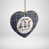 Clan Baird Modern Tartan Gnome Heart Ceramic Ornament BL16 Baird Modern Tartan Gnome Tartan Christmas