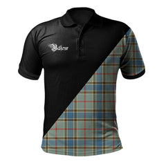 Clan Balfour Blue Clan - Military Polo Shirt OB63 Balfour Blue Tartan Tartan Polo
