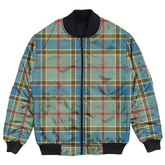 Clan Balfour Blue Tartan Bomber Jacket KS76 Balfour Blue Tartan Tartan Bomber Jacket