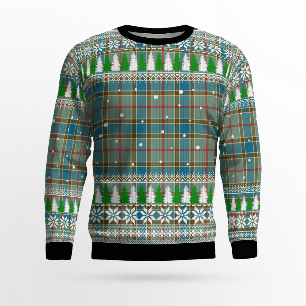 Clan Balfour Blue Tartan Christmas Ugly Sweater TR21 Balfour Blue Tartan Tartan Ugly Sweater