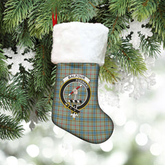 Clan Balfour Blue Tartan Crest Christmas Stocking UY78 Balfour Blue Tartan Tartan Stocking