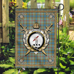 Clan Balfour Blue Tartan Crest Garden Flag - Celtic Thistle XU63 Clan Balfour Tartan Today