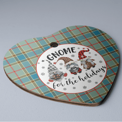 Clan Balfour Blue Tartan Gnome Heart Ceramic Ornament EV64 Balfour Blue Tartan Gnome Tartan Christmas