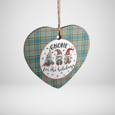 Clan Balfour Blue Tartan Gnome Heart Ceramic Ornament EV64 Balfour Blue Tartan Gnome Tartan Christmas