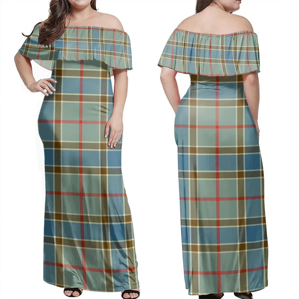 Clan Balfour Blue Tartan Hawaii Dress GB55 Clan Balfour Tartan Hawaii Dress