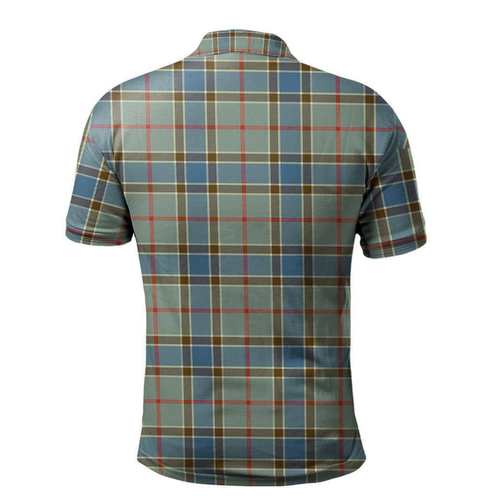 Clan Balfour Blue Tartan Polo Shirt ZF69 Balfour Blue Tartan Tartan Polo
