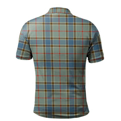 Clan Balfour Blue Tartan Polo Shirt ZF69 Balfour Blue Tartan Tartan Polo