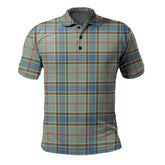 Clan Balfour Blue Tartan Polo Shirt ZF69 Balfour Blue Tartan Tartan Polo