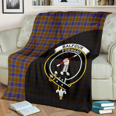Clan Balfour Modern Tartan Crest Blanket Wave Style GD75 Clan Balfour Tartan Today