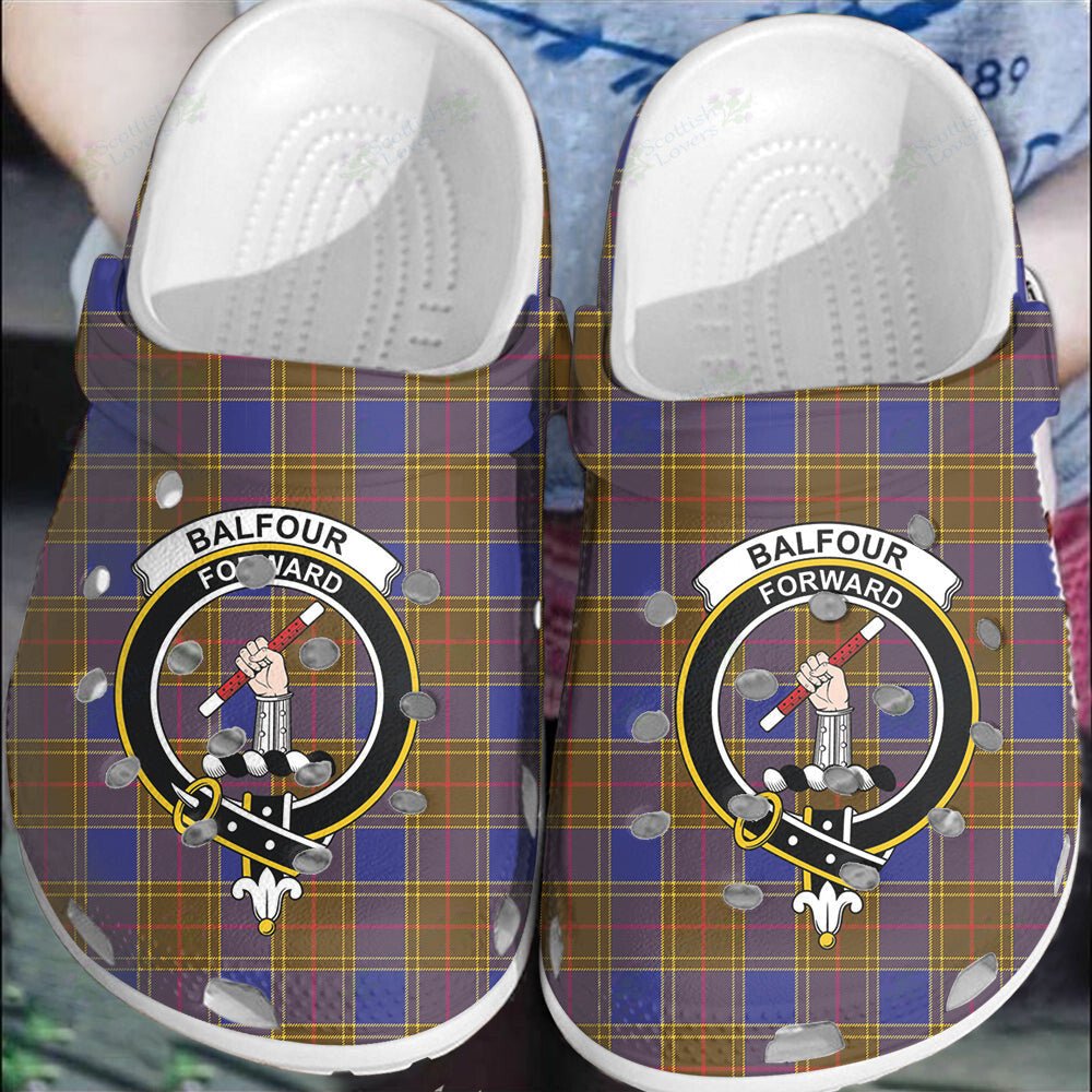 Clan Balfour Modern Tartan Crest Clogs Classic YD75 Balfour Modern Tartan Tartan Today