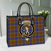 Clan Balfour Modern Tartan Crest Leather Bag DG63 Clan Balfour Tartan Today