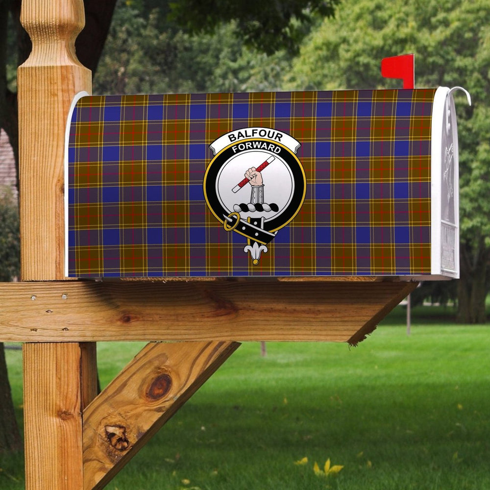 Clan Balfour Modern Tartan Crest Mailbox KB82 Clan Balfour Tartan Today