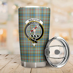 Clan Balfour Modern Tartan Crest Tumbler IR97 Clan Balfour Tartan Today
