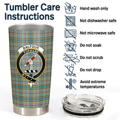 Clan Balfour Modern Tartan Crest Tumbler IR97 Clan Balfour Tartan Today