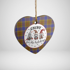 Clan Balfour Modern Tartan Gnome Heart Ceramic Ornament PB78 Balfour Modern Tartan Gnome Tartan Christmas