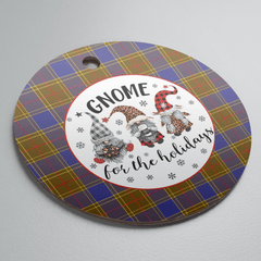 Clan Balfour Modern Tartan Gnome Round Ceramic Ornament TX80 Balfour Modern Tartan Tartan Christmas