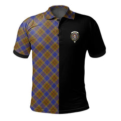 Clan Balfour Modern Tartan Polo Shirt Half of Me - Cross Style MP94 Balfour Modern Tartan Tartan Polo