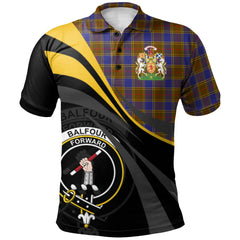 Clan Balfour Modern Tartan Polo Shirt - Royal Coat Of Arms Style OE45 Balfour Modern Tartan Tartan Polo