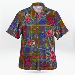 Clan Balfour Modern Tartan Scottish Lion Hawaiian Shirt TR75 Balfour Modern Tartan Tartan Hawaii Shirt