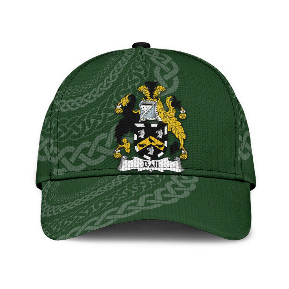 Clan Ball Coat Of Arms - Irish Family Crest St Patrick's Day Classic CapTX10 Classic Cap - Ball Coat Of Arms St Patrick's Day Classic Cap Irish Cap