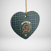 Clan Bannatyne 1 Tartan Crest Heart Ceramic Ornament WU83 Bannatyne 1 Tartan Tartan Christmas