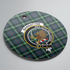 Clan Bannatyne 1 Tartan Crest Round Ceramic Ornament KT19 Bannatyne 1 Tartan Tartan Christmas
