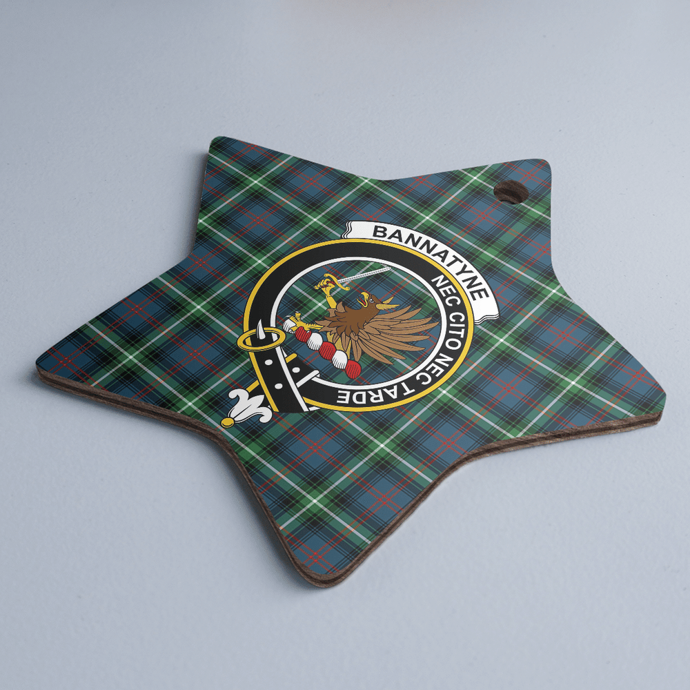 Clan Bannatyne 1 Tartan Crest Star Ceramic Ornament AC89 Bannatyne 1 Tartan Tartan Christmas