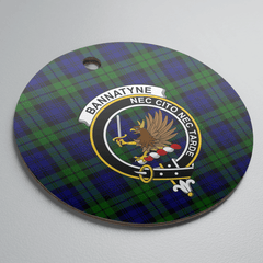 Clan Bannatyne 2 Tartan Crest Round Ceramic Ornament KM98 Bannatyne 2 Tartan Tartan Christmas