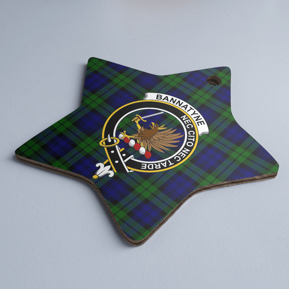 Clan Bannatyne 2 Tartan Crest Star Ceramic Ornament MZ40 Bannatyne 2 Tartan Tartan Christmas