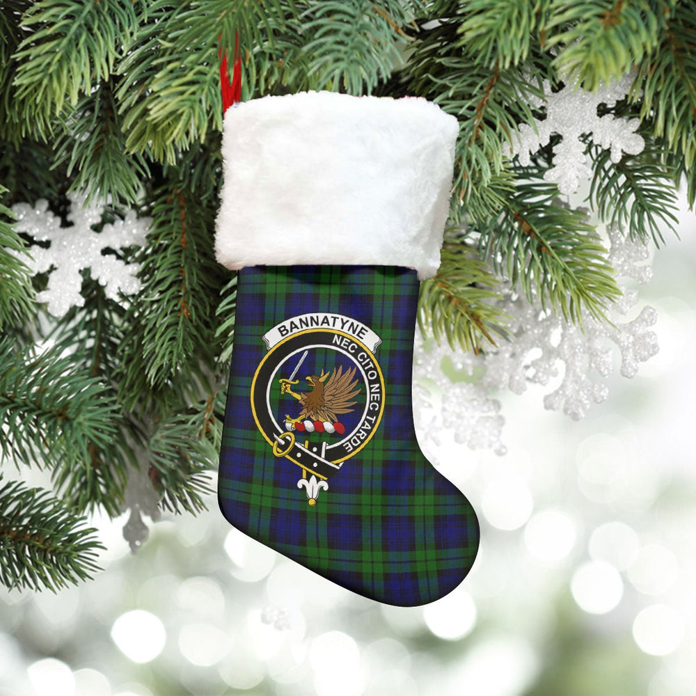 Clan Bannatyne Tartan Crest Christmas Stocking XK57 Bannatyne Tartan Tartan Stocking