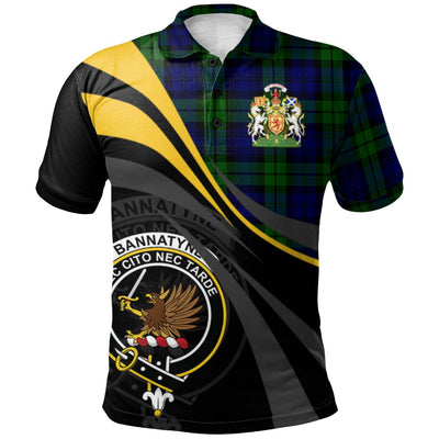 Clan Bannatyne Tartan Polo Shirt - Royal Coat Of Arms Style