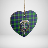 Clan Bannerman Tartan Crest Heart Ceramic Ornament SU48 Bannerman Tartan Tartan Christmas