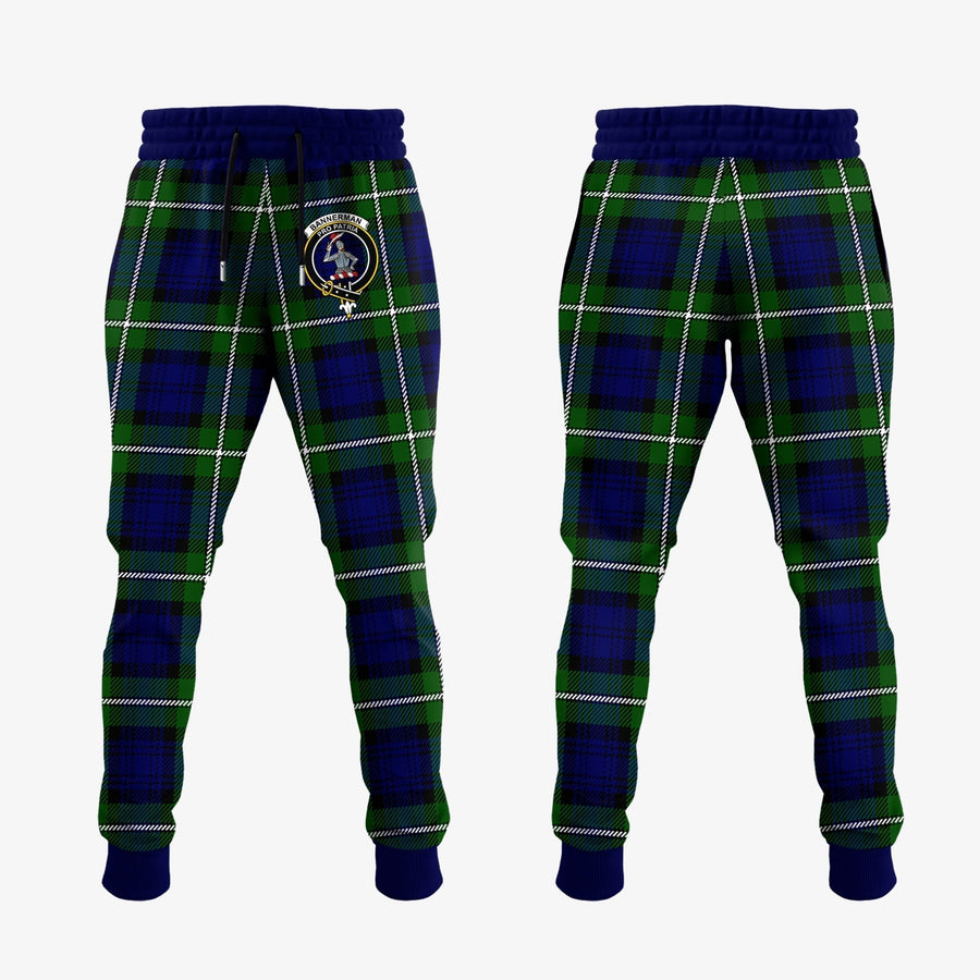 Clan Bannerman Tartan Crest Jogger Sweatpants