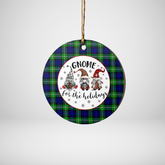 Clan Bannerman Tartan Gnome Round Ceramic Ornament HU89 Bannerman Tartan Tartan Christmas