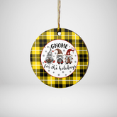 Clan Barclay Dress Modern Tartan Gnome Round Ceramic Ornament YS94 Barclay Dress Modern Tartan Tartan Christmas