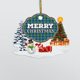 Clan Barclay Hunting Ancient "Merry Christmas" Tartan Acrylic Ornament BC44 Barclay Hunting Ancient Tartan Tartan Christmas