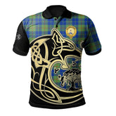 Clan Barclay Hunting Ancient Tartan Polo Shirt Viking Wolf AS42 Barclay Hunting Ancient Tartan Tartan Polo