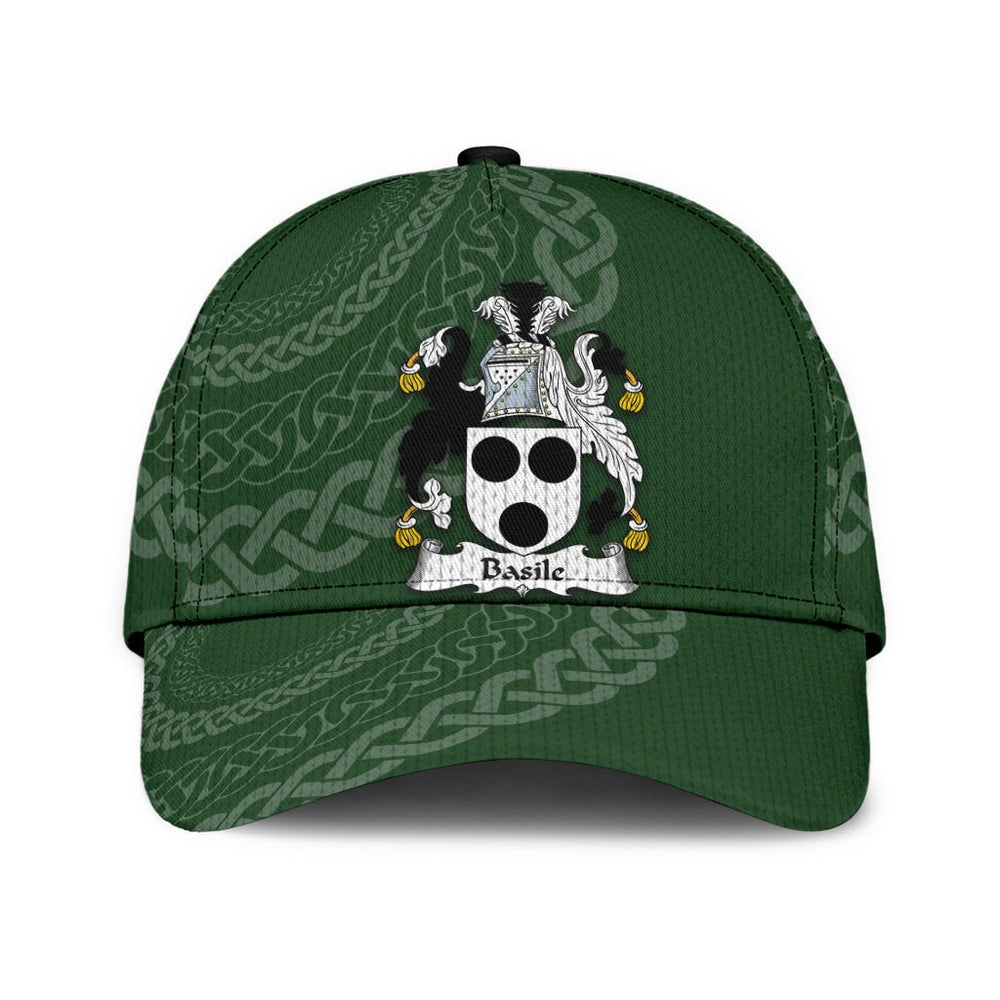 Clan Basile Coat Of Arms - Irish Family Crest St Patrick's Day Classic CapAX33 Classic Cap - Basile Coat Of Arms St Patrick's Day Classic Cap Irish Cap