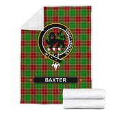 Clan Baxter Family Tartan Crest Blanket 3 Sizes BI96 Clan Baxter Tartan Today