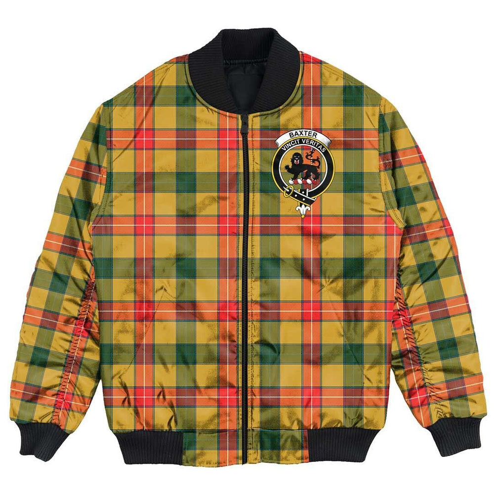 Clan Baxter Modern Tartan Crest Bomber Jacket QV93 Baxter Modern Tartan Tartan Bomber Jacket