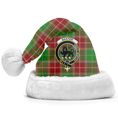 Clan Baxter Modern Tartan Crest Christmas Santa Hat MR36 Baxter Modern Tartan Tartan Santa Hat