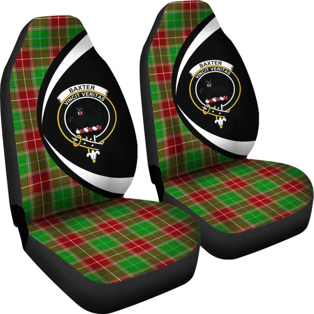 Clan Baxter Modern Tartan Crest Circle Style Car Seat Cover KK20 Clan Baxter Tartan Today