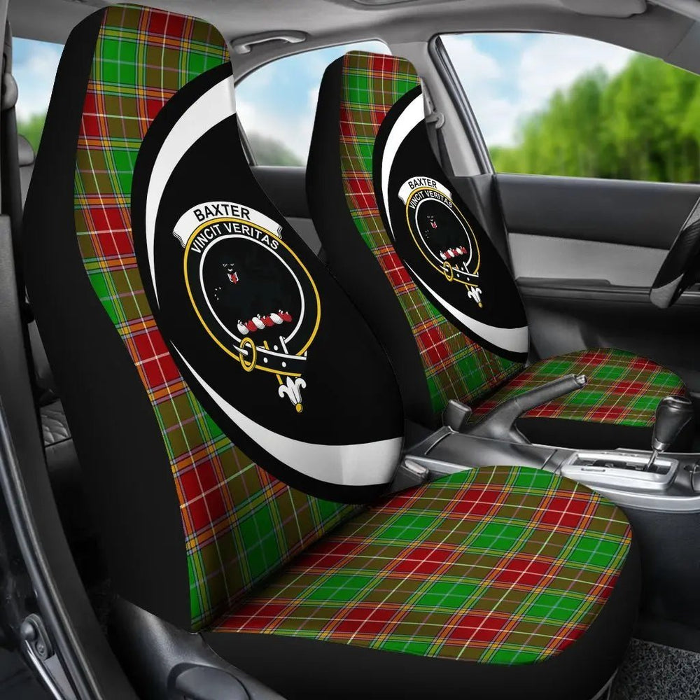 Clan Baxter Modern Tartan Crest Circle Style Car Seat Cover KK20 Clan Baxter Tartan Today