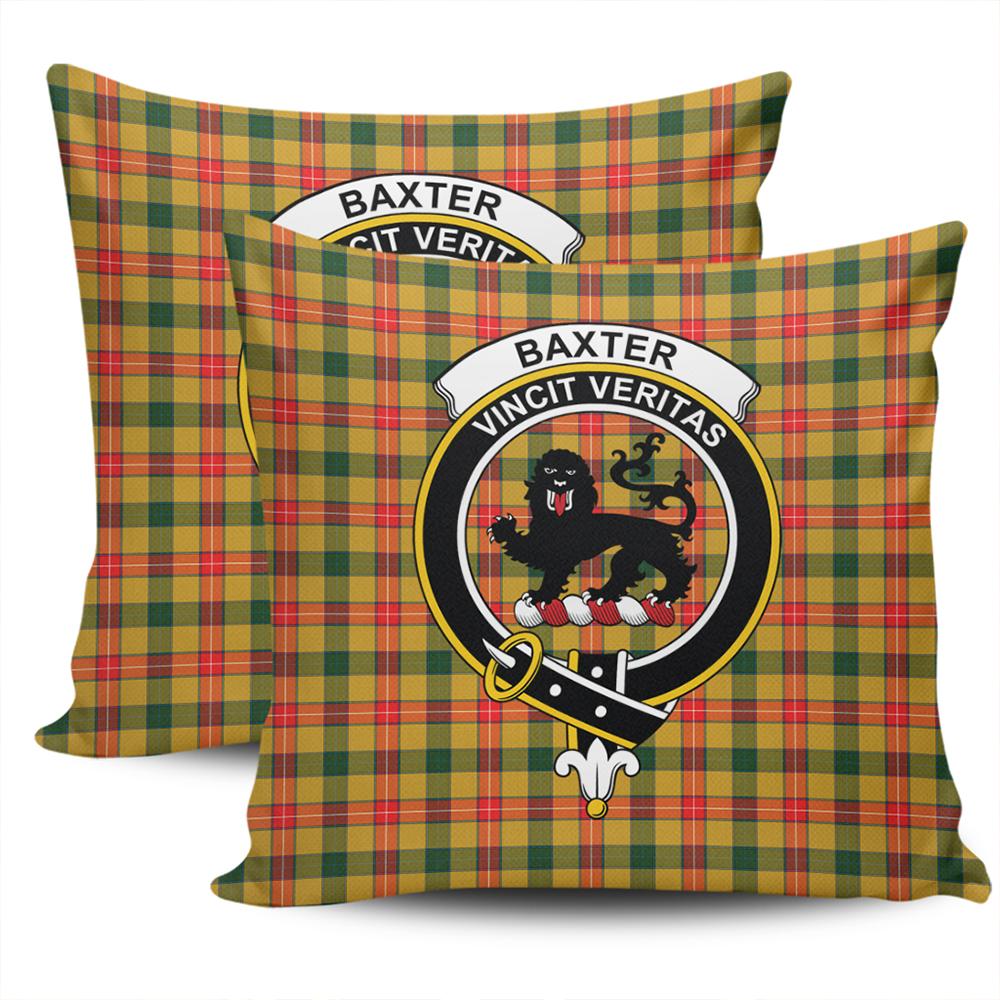 Clan Baxter Modern Tartan Crest Pillow Cover QQ48 Clan Baxter Tartan Today