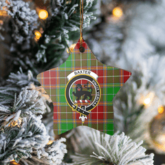 Clan Baxter Modern Tartan Crest Star Ceramic Ornament KB98 Baxter Modern Tartan Tartan Christmas