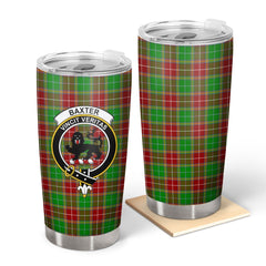 Clan Baxter Modern Tartan Crest Tumbler AJ90 Clan Baxter Tartan Today